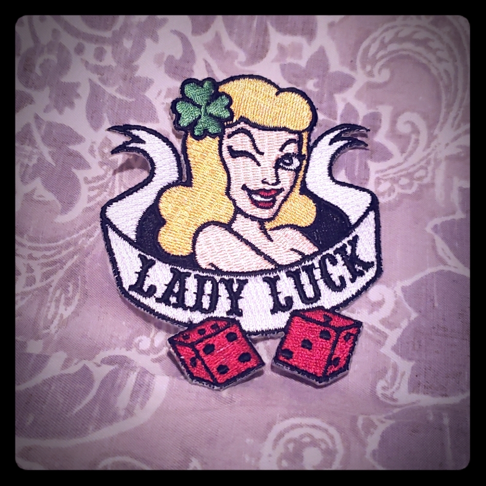 🦇Lady Luck Iron On Patch